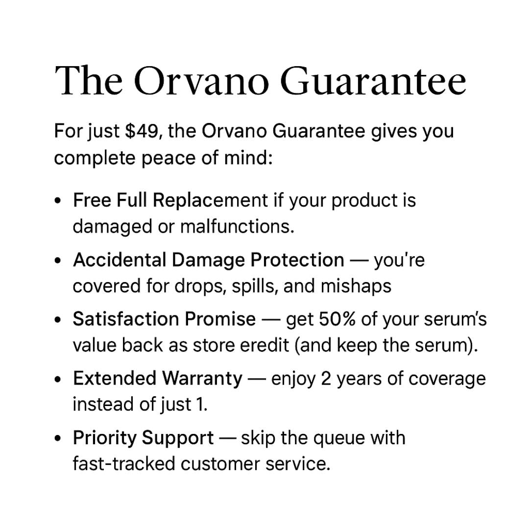 Orvano Guarantee
