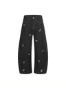 Washed Cartoon Machete Jeans For Men And Women